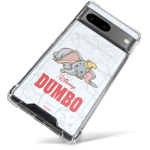 Disney Dumbo Classic sketched portrait Google Pixel 7a Clear Case